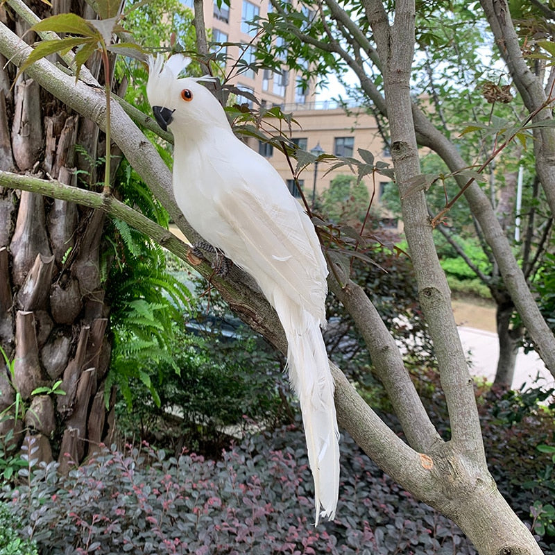 25/35cm Simulation Parrot Garden Decoration Creative Lawn Figurine Ornament Animal Bird Outdoor Garden Party Prop Decoration