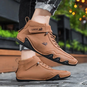 Men Casual Boots Leather Men Shoes Luxury Brand High Quality Ankle Boots