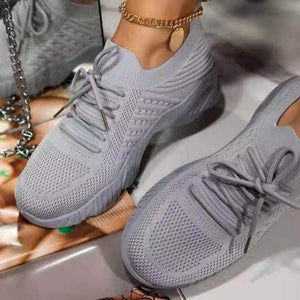 Women Sneakers Shoes 2022 Fashion Lace Up Platform Shoes Size 43 Mesh Casual Sports Shoes Woman Vulcanize Shoes Zapatillas Mujer