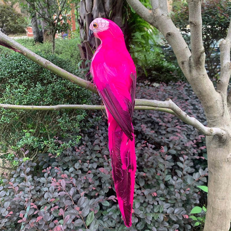 25/35cm Simulation Parrot Garden Decoration Creative Lawn Figurine Ornament Animal Bird Outdoor Garden Party Prop Decoration