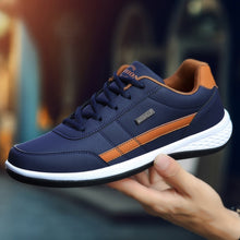 Load image into Gallery viewer, Leather Men Shoes Sneakers Trend Casual Shoe Italian Breathable Leisure

