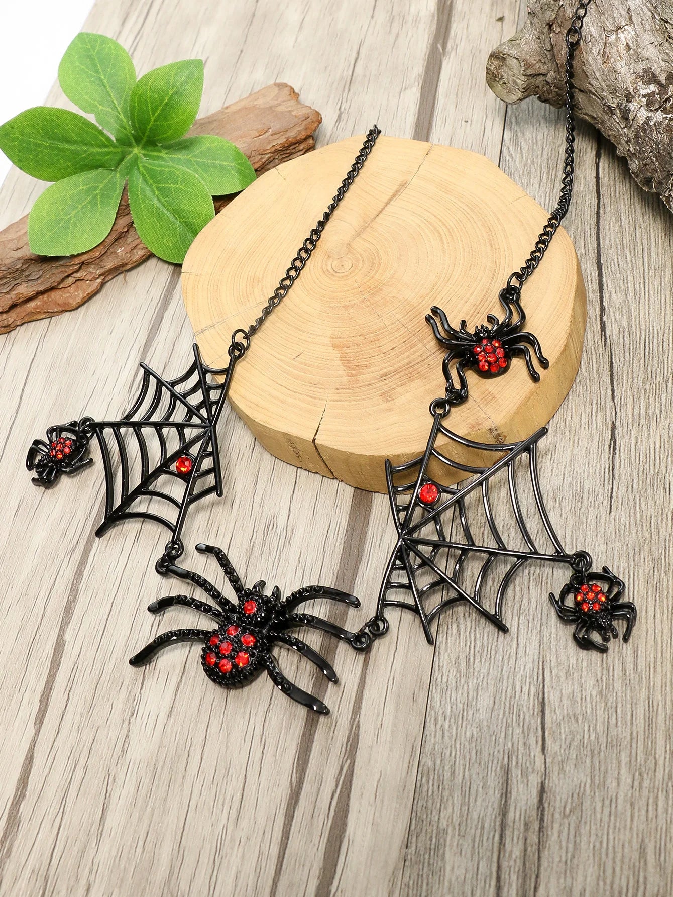 Black Spider web necklace Halloween