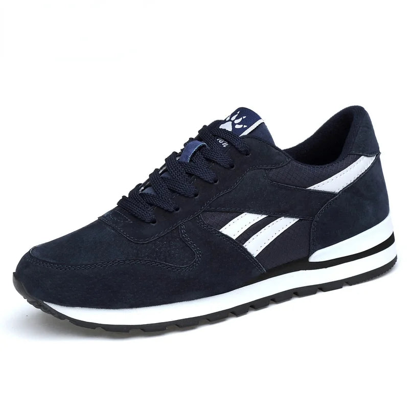 Autumn Men Sneakers Natural Pig Skin Material Male Trainers