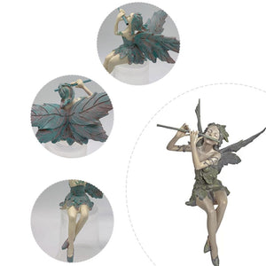 Fantasy Art Fairy Garden Statue Sitting Flower Fairy