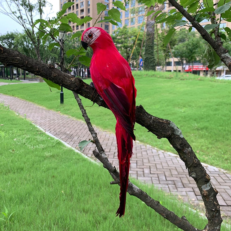 25/35cm Simulation Parrot Garden Decoration Creative Lawn Figurine Ornament Animal Bird Outdoor Garden Party Prop Decoration