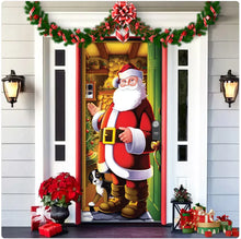 Load image into Gallery viewer, Christmas Forest Background Fabric Door Hanging for Christmas Party Decoration
