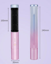 Load image into Gallery viewer, 2 in 1 Wireless 30s Fast Heat Hair Curling Comb Anti-Scald Curler
