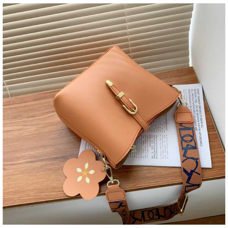 Wide Shoulder Strap Crossbody Bag