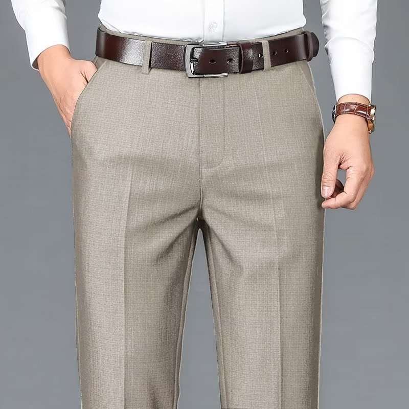 Men's Business Suit Pants Draped Casual Pants