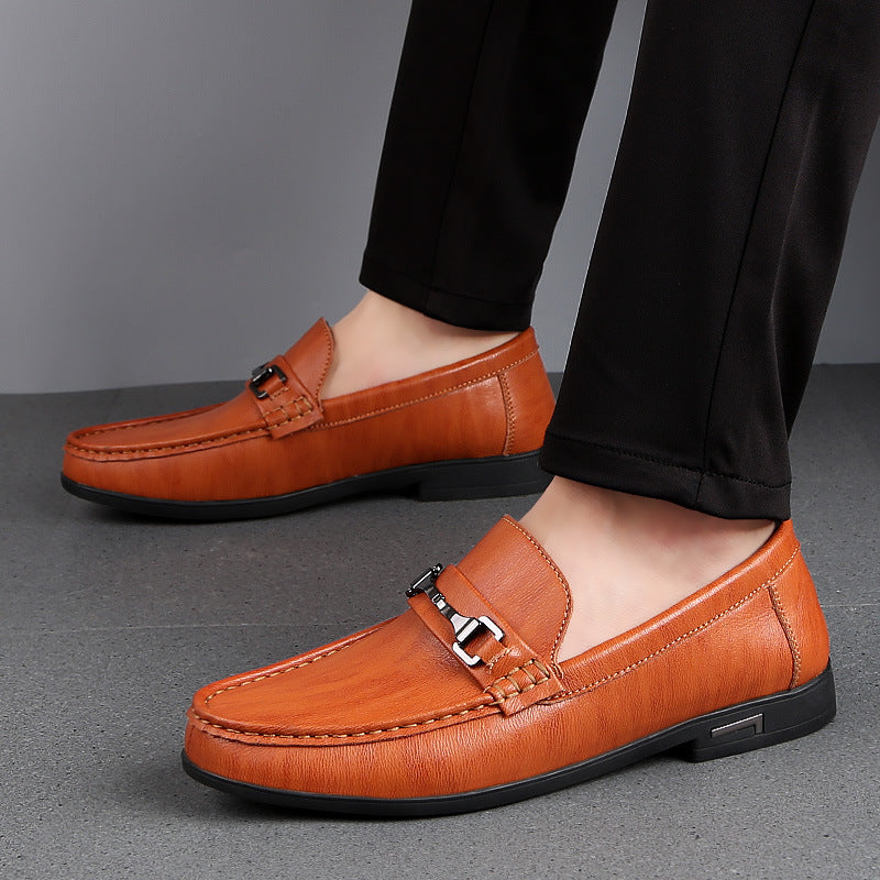 Fashion Male Platform Casual Leather Shoes