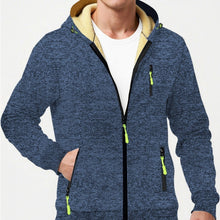 Load image into Gallery viewer, Thickened Men&#39;s Sports Fitness Casual Jacquard Hooded Jacket
