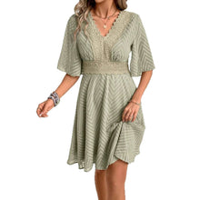 Load image into Gallery viewer, European And American Summer New Lace Thread Casual Dress
