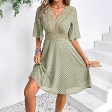 Load image into Gallery viewer, European And American Summer New Lace Thread Casual Dress
