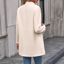 Load image into Gallery viewer, New Fall And Winter Lapels Slim-fit Wool Solid Color Fashion Temperament Coat
