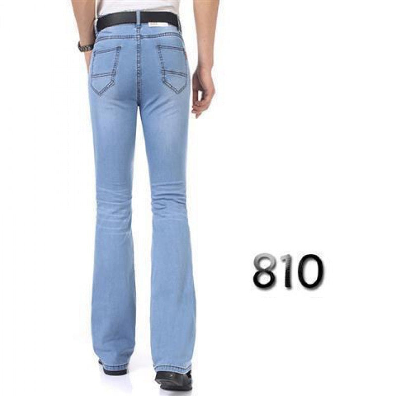 Men's Flared Pants Elastic Denim