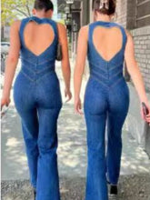 Load image into Gallery viewer, Spring Slim Fit Slimming Fashion Street Retro Style High Waist Denim Jumpsuit
