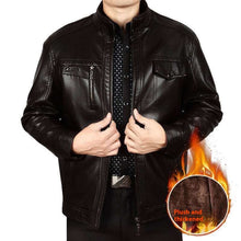 Load image into Gallery viewer, Winter Clothes Middle-aged Men&#39;s Leather Jacket
