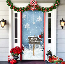 Load image into Gallery viewer, Christmas Forest Background Fabric Door Hanging for Christmas Party Decoration
