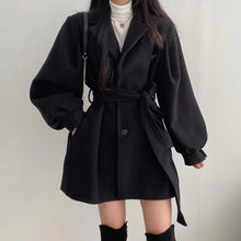 Load image into Gallery viewer, Hepburn Style Woolen Coat For Women
