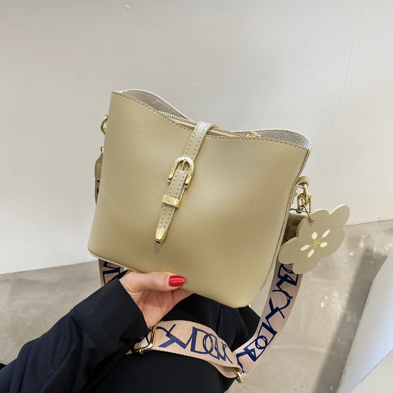 Wide Shoulder Strap Crossbody Bag
