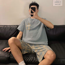 Load image into Gallery viewer, Men&#39;s Round Neck Cartoon Loose Homewear Suit
