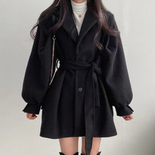 Load image into Gallery viewer, Hepburn Style Woolen Coat For Women
