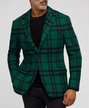 Load image into Gallery viewer, Men&#39;s Single Row Two Button Plaid Blazer
