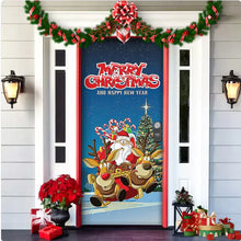 Load image into Gallery viewer, Christmas Forest Background Fabric Door Hanging for Christmas Party Decoration
