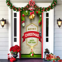 Load image into Gallery viewer, Christmas Forest Background Fabric Door Hanging for Christmas Party Decoration
