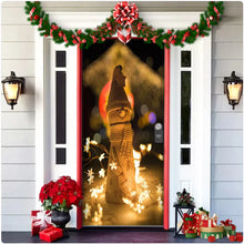 Load image into Gallery viewer, Christmas Forest Background Fabric Door Hanging for Christmas Party Decoration
