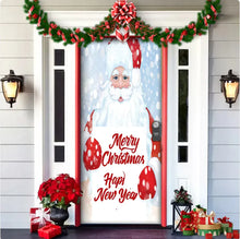 Load image into Gallery viewer, Christmas Forest Background Fabric Door Hanging for Christmas Party Decoration
