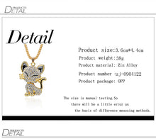 Load image into Gallery viewer, Necklace Pretty Rhinestone Cat Pendant                     ID A214 - 1156 - foxberryparkproducts
