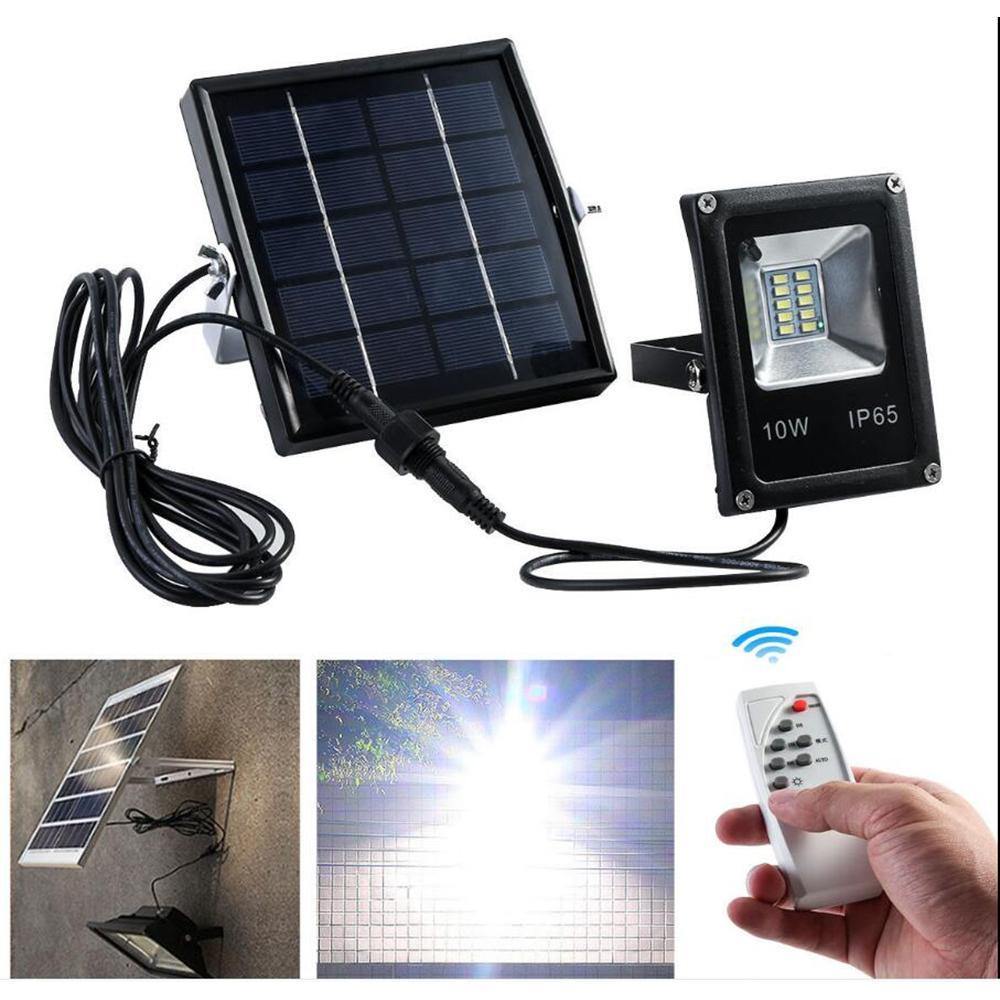 10W LED Waterproof Solar Powered Sensor Flood Light Outdoor Garden Security Lamp - foxberryparkproducts