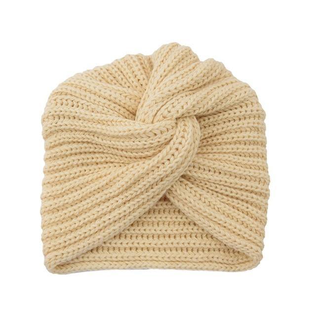 Muslim inner hijab caps bohemia turban cashmere cross wrap head Indian hat - foxberryparkproducts