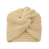 Muslim inner hijab caps bohemia turban cashmere cross wrap head Indian hat - foxberryparkproducts