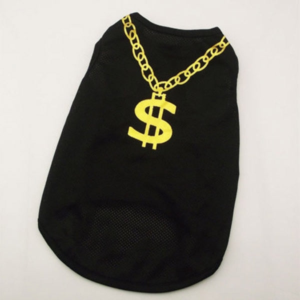 Pet Clothes Vest Dogs Tshirts Dollar Sign Clothing Wedding Clothes - foxberryparkproducts