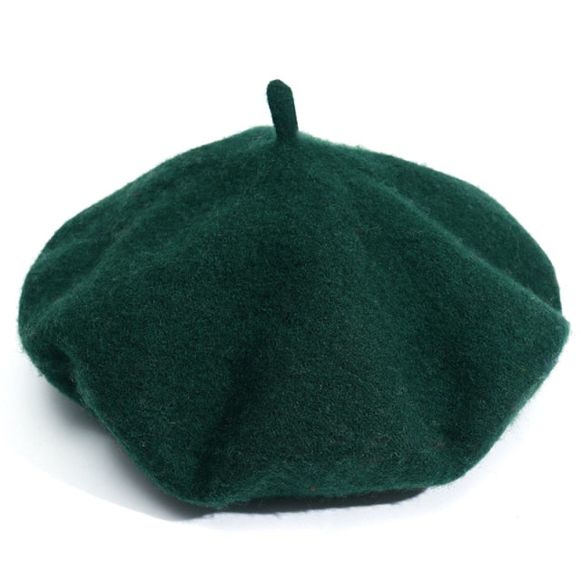 Autumn Winter Hat 100%  Wool Thick  Berets French Artist Beret - foxberryparkproducts