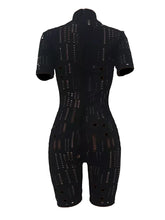 Load image into Gallery viewer, Cut Out Bodycon Jumpsuit Short Sleeve
