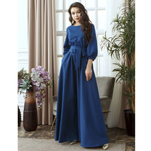 Load image into Gallery viewer, Autumn Women Casual Bow Maxi Sashes Dress - foxberryparkproducts
