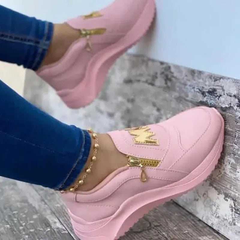 Women Casual Platform Sneakers - foxberryparkproducts
