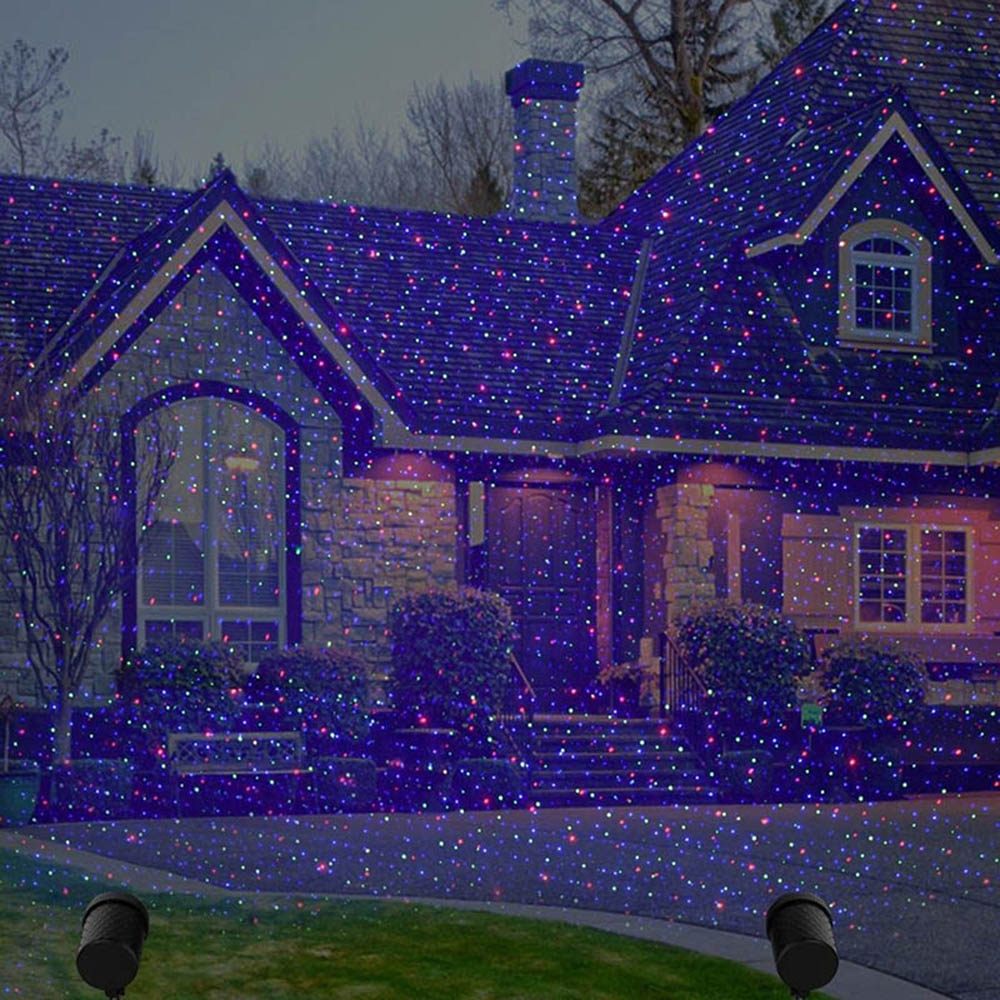 Christmas Laser Projector Stars Red Green Blue Showers lights Outdoor - foxberryparkproducts