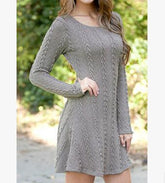 Women Causal  Short Sweater Dress Female Autumn Winter White Long Sleeve Loose knitted Sweaters Dresses - foxberryparkproducts
