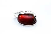 Cherry Red Celtic Amber Pendant - foxberryparkproducts