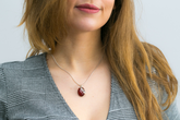 Cherry Red Celtic Amber Pendant - foxberryparkproducts