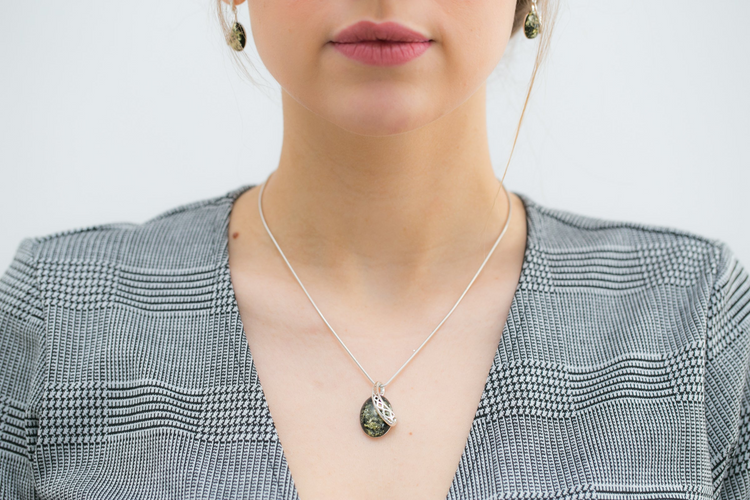Cherry Red Celtic Amber Pendant - foxberryparkproducts
