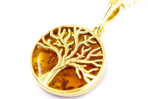 Large Gold Plated Tree of Life Pendant - foxberryparkproducts