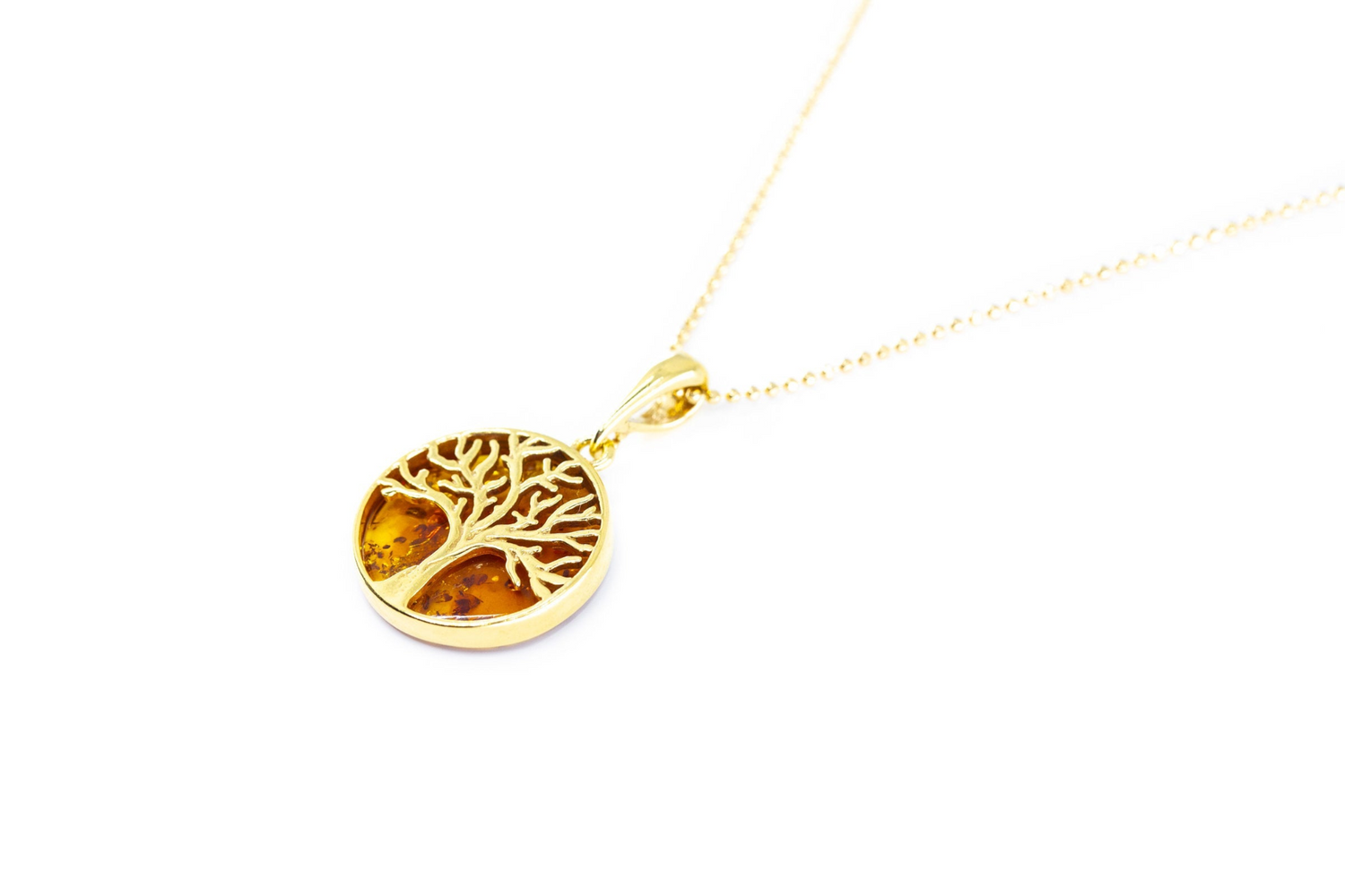 Large Gold Plated Tree of Life Pendant - foxberryparkproducts