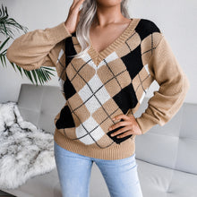 Load image into Gallery viewer, Autumn and Winter New College Style Diamond Casual Sweater
