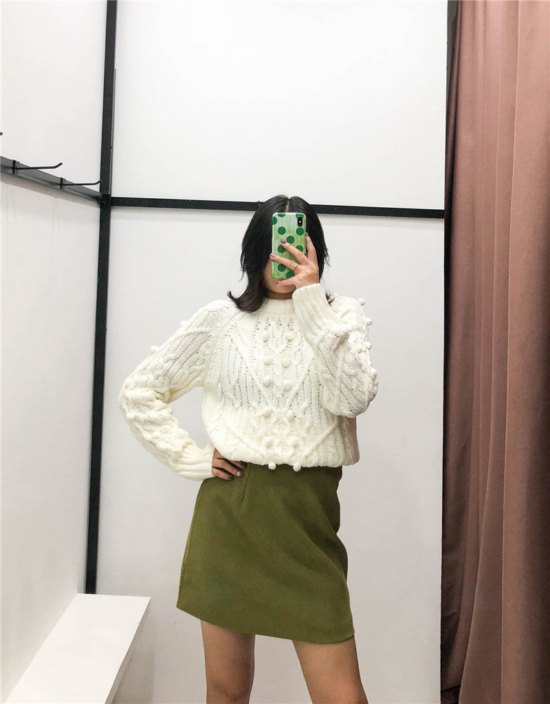 Classy Cable Crew Neck Sweater - foxberryparkproducts