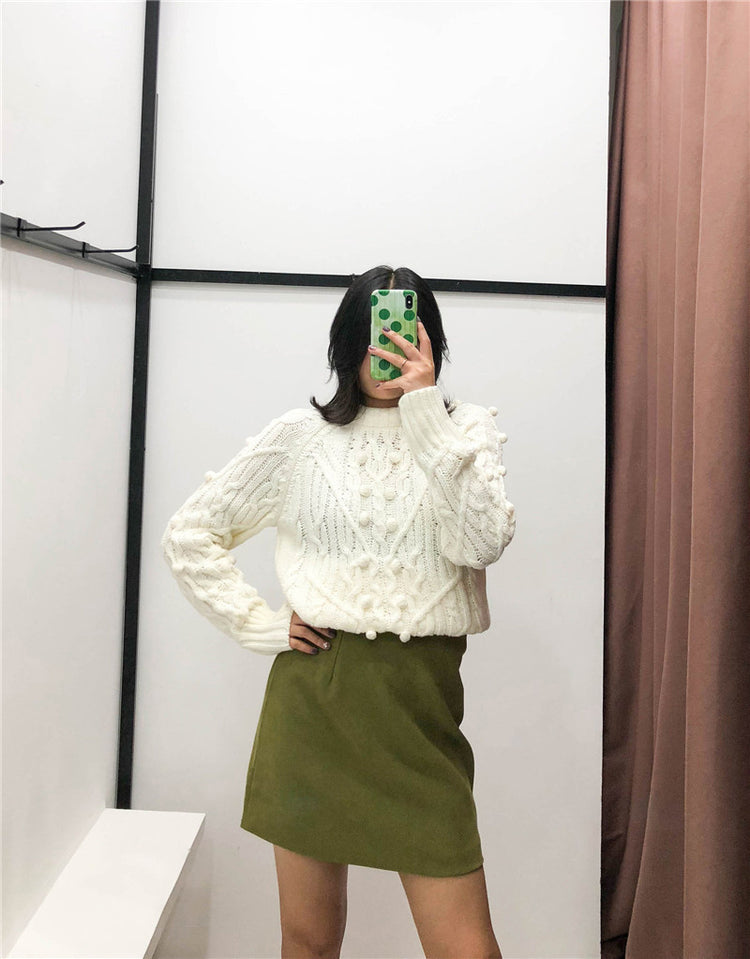 Classy Cable Crew Neck Sweater - foxberryparkproducts